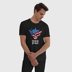 Пижама хлопковая мужская Коди Роудс - Американский кошмар, цвет: черный — фото 2