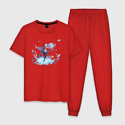 Пижама хлопковая мужская Гань Юй из Геншин Импакт, цвет: красный