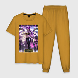 Пижама хлопковая мужская League Of Legends Akali Kda, цвет: горчичный