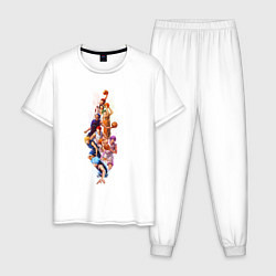 Пижама хлопковая мужская Баскетбол Куроко Тайга Кагами, цвет: белый