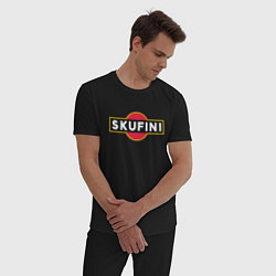 Пижама хлопковая мужская Skuf - Skufini, цвет: черный — фото 2
