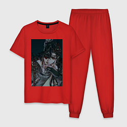 Пижама хлопковая мужская Благословение небожителей Cheng Hua Князь Демонов, цвет: красный