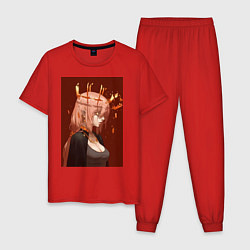 Пижама хлопковая мужская Человек-бензопила Макима Общественная безопасность, цвет: красный
