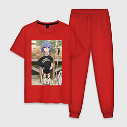 Пижама хлопковая мужская Реинкарнация безработного Рокси Мигурдия Маг-демон, цвет: красный