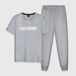 Пижама хлопковая мужская I am a brand, цвет: меланж