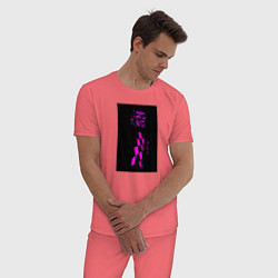 Пижама хлопковая мужская Хося Джек в коробке, цвет: коралловый — фото 2