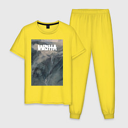 Пижама хлопковая мужская Misha горное ущелье, цвет: желтый