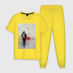Пижама хлопковая мужская Leatherface, цвет: желтый