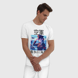 Пижама хлопковая мужская Marin Kitagawa - air forces, цвет: белый — фото 2