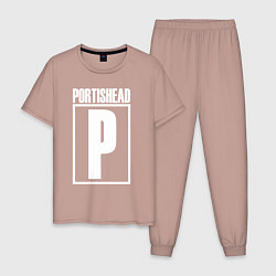 Пижама хлопковая мужская Portishead, цвет: пыльно-розовый
