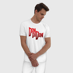 Пижама хлопковая мужская Dandadan Logo, цвет: белый — фото 2