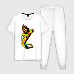Пижама хлопковая мужская Kobe Bryant dunk, цвет: белый