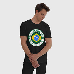 Пижама хлопковая мужская Brazil 2014, цвет: черный — фото 2