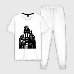 Пижама хлопковая мужская Дарт Вейдер ситх, цвет: белый