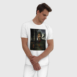 Пижама хлопковая мужская Советский солдат, цвет: белый — фото 2