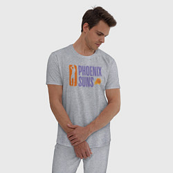Пижама хлопковая мужская Phoenix Suns play, цвет: меланж — фото 2