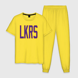 Пижама хлопковая мужская Team LKRS, цвет: желтый