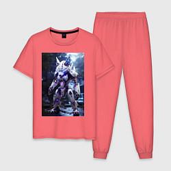 Мужская пижама Киборг лиса с неоновой подсветкой