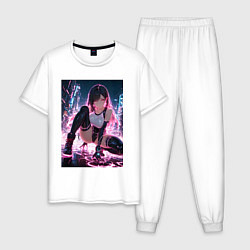 Мужская пижама Тифа Локхарт из Final Fantasy VII в стиле киберпан