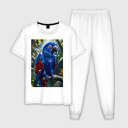 Мужская пижама Попугай из драгоценных камней