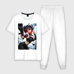 Мужская пижама Девушка-демон с пистолетом