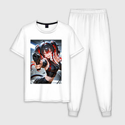 Мужская пижама Девушка-демон с пистолетом