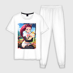 Мужская пижама Джесси и Мяут на пикнике