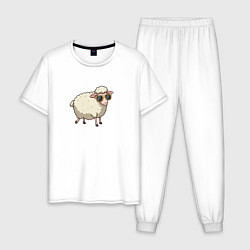 Мужская пижама Забавная овечка в солнечных очках