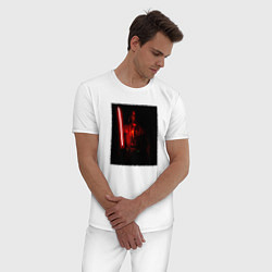 Пижама хлопковая мужская Вейдер с мечом во тьме, цвет: белый — фото 2