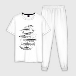 Мужская пижама Корюшка пошла и рыбалка началась