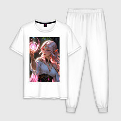 Мужская пижама Нежная эльфийка с магической сферой