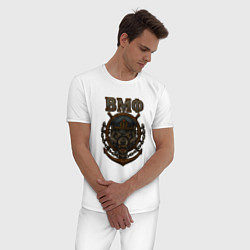 Пижама хлопковая мужская Морской волк ВМФ, цвет: белый — фото 2