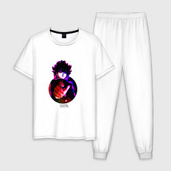 Пижама хлопковая мужская Anime Mob Psycho 100 Shigeo, цвет: белый
