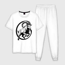 Мужская пижама Горный козёл в круге