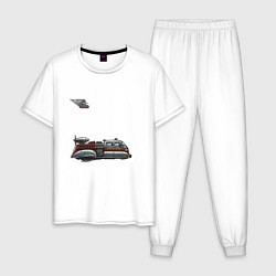 Мужская пижама Летающая пожарная машина ретрофутуризм