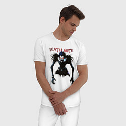 Пижама хлопковая мужская Death Note Ryuk - светлый, цвет: белый — фото 2