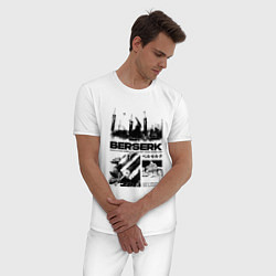 Пижама хлопковая мужская Berserk - битва, цвет: белый — фото 2