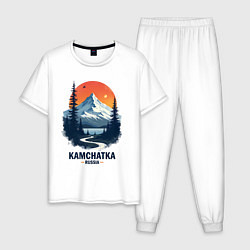 Пижама хлопковая мужская Kamchatka, цвет: белый