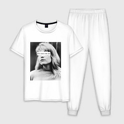 Пижама хлопковая мужская FWWM, цвет: белый