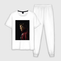 Пижама хлопковая мужская Стрэндж, цвет: белый
