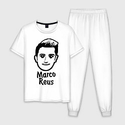 Пижама хлопковая мужская Marco Reus, цвет: белый