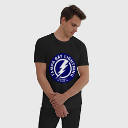 Пижама хлопковая мужская HC Tampa Bay Lightning, цвет: черный — фото 2