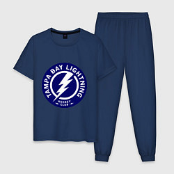 Пижама хлопковая мужская HC Tampa Bay Lightning, цвет: тёмно-синий
