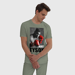 Пижама хлопковая мужская Mike Tyson, цвет: авокадо — фото 2