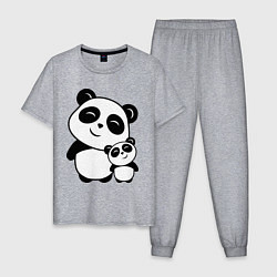 Мужская пижама Милые панды