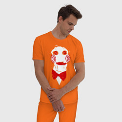 Пижама хлопковая мужская Пила, цвет: оранжевый — фото 2