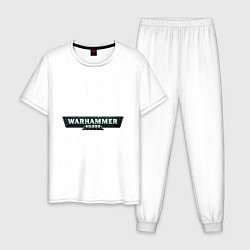 Пижама хлопковая мужская Warhammer 40 000, цвет: белый