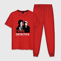 Пижама хлопковая мужская True Detective, цвет: красный
