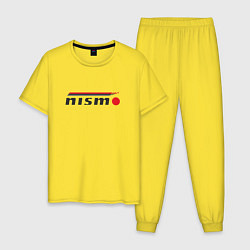 Пижама хлопковая мужская Nismo, цвет: желтый