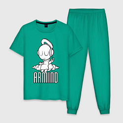 Пижама хлопковая мужская Armind, цвет: зеленый
